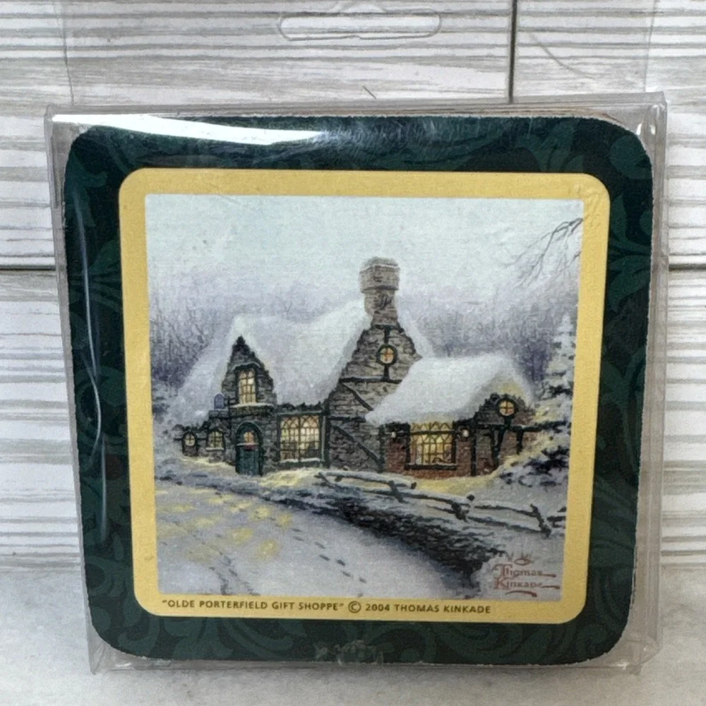 Thomas Kinkade Victorian Christmas 2004 Coasters New In Package